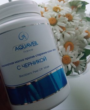 Альгінатна маска проти старіння шкіри обличчя З Чорницею Aquaveil (1000г) 1215825856 фото